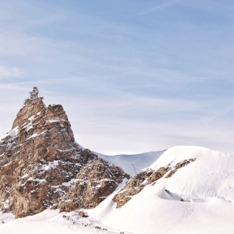 Snowy mountains in the Alps