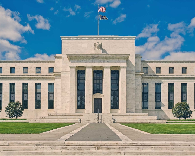 Außenansicht von der US-Notenbank Federal Reserve