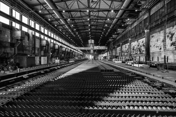 Bauteile in einer Fabrik