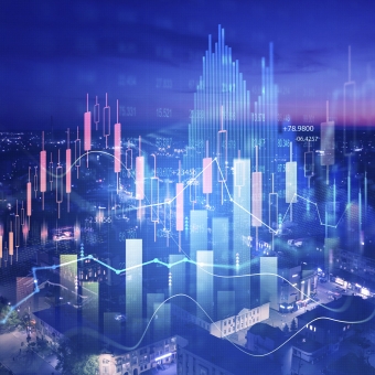 Ein Bild einer Grafik mit im Hintergrund eine Stadt.