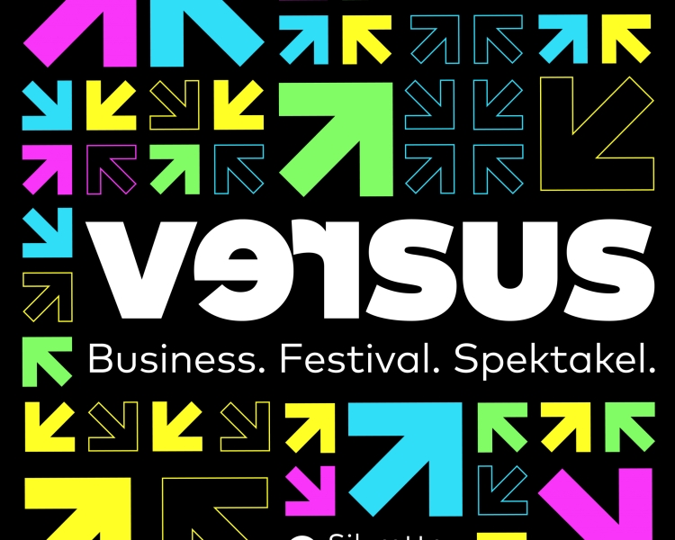 Es wird ein Logo des versus Festivals abgebildet.