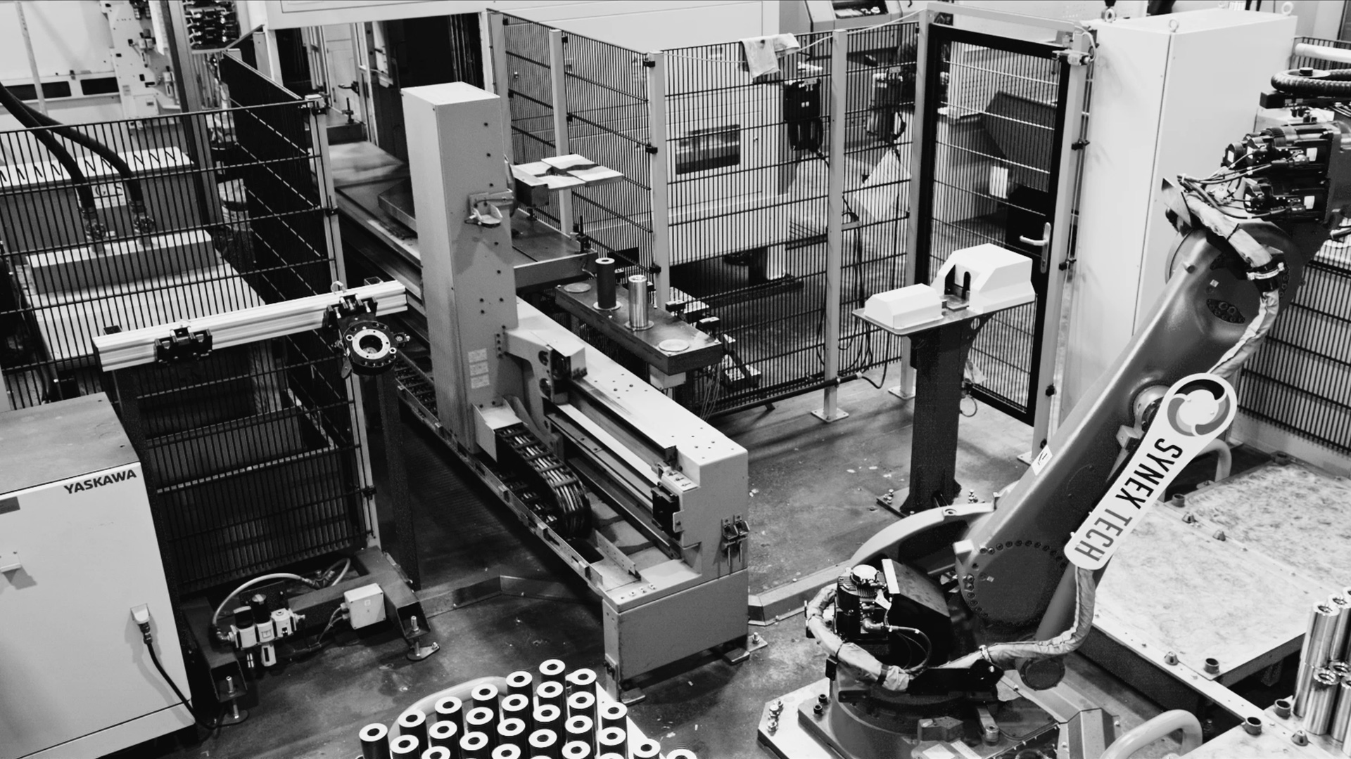 Machines in a production hall